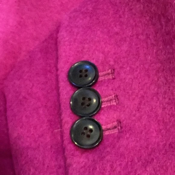 Loft Wool Blend Tailored Coat in Rich Pink Berry Size SP Petite - Picture 14 of 14